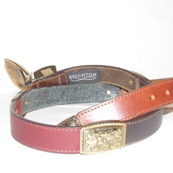 Brighton Leather in Teal Blue Burgundy Orange Tan main image 4